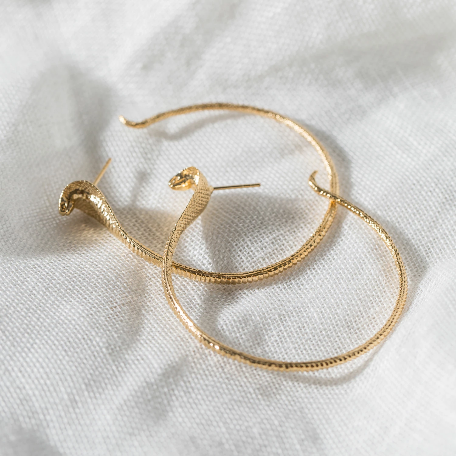 Zoe and Morgan Gold Snake Hoops 1 Zoe and Morgan Gold Snake Hoops