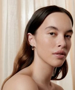 Zoe and Morgan Delphina Silver Pearl Hoop