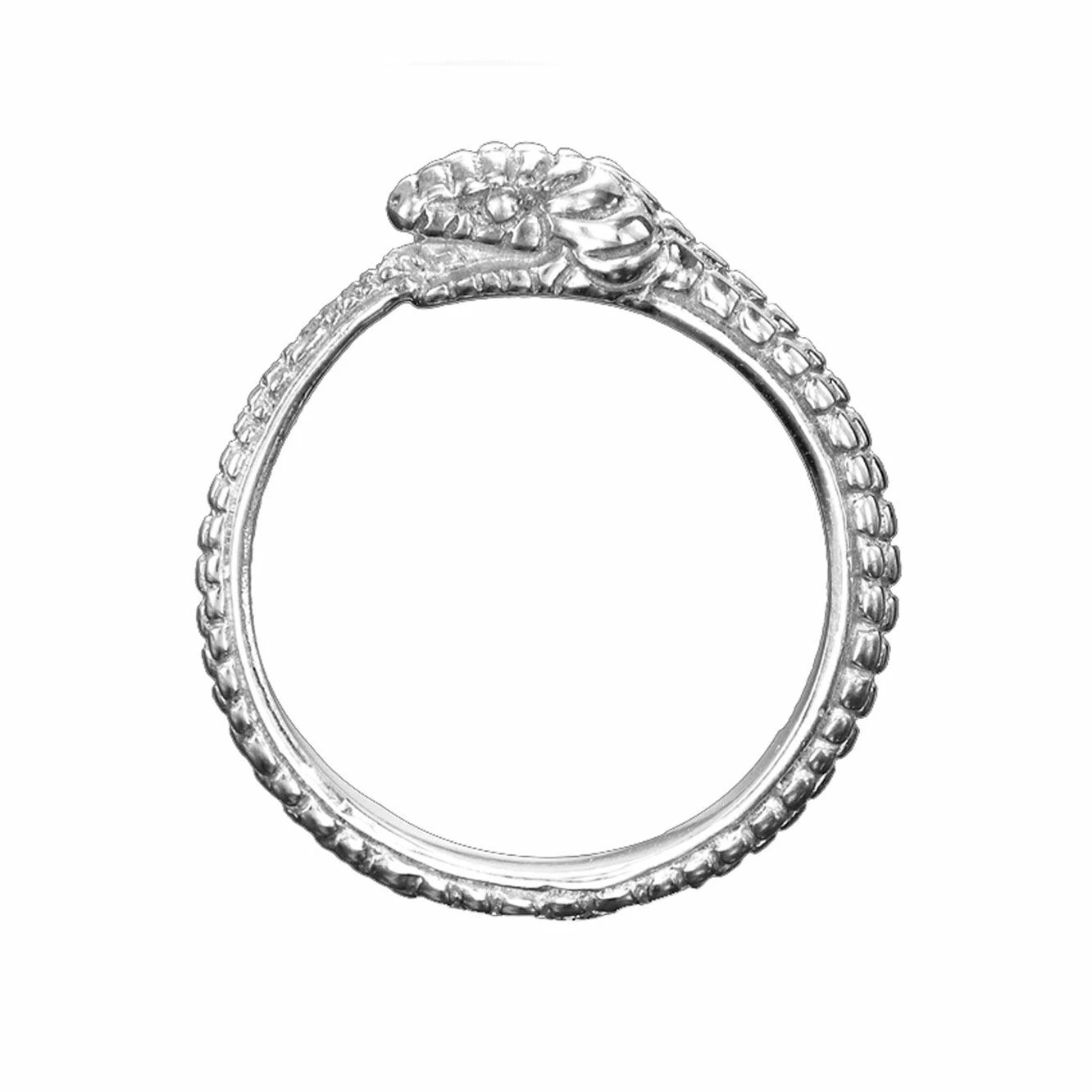 Zoe and Morgan Silver Eternity Snake Ring 2 Zoe and Morgan Silver Eternity Snake Ring