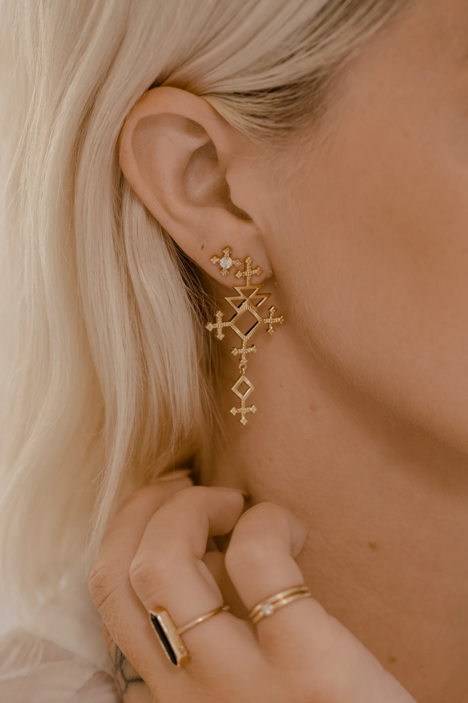 Zoe and Morgan Talitha Earrings Gold 2 Zoe and Morgan Talitha Earrings Gold