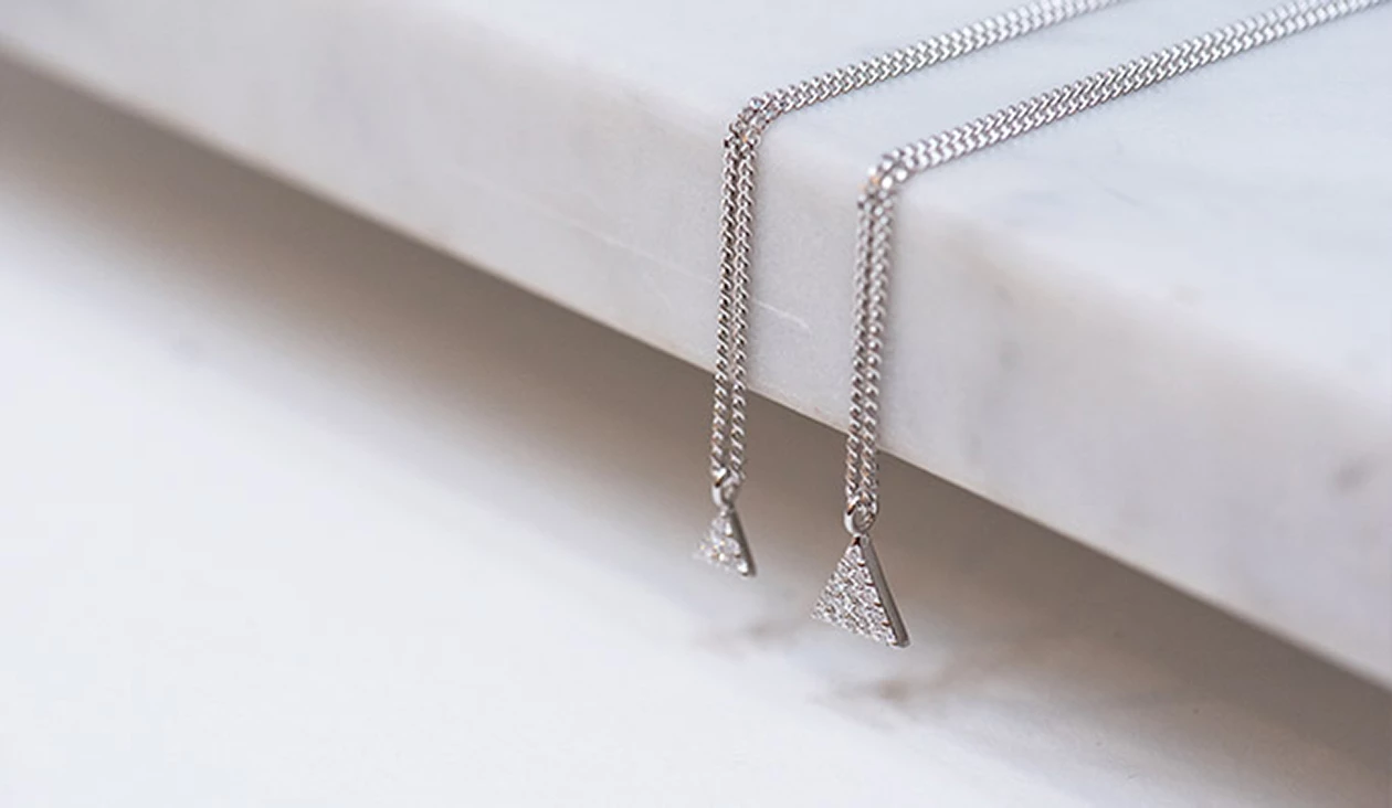 Zoe and Morgan Mini Pyramid Diamond Necklace 2 Zoe and Morgan Mini Pyramid Diamond Necklace