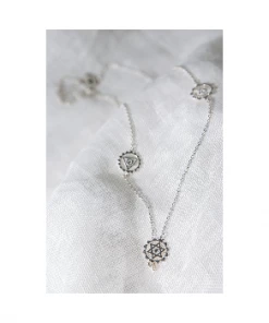 Zoe and Morgan 7 Chakra Necklace Silver