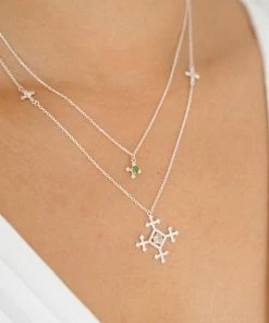 Zoe and Morgan Sura Necklace Brown Zircon Silver 6 Zoe and Morgan Sura Necklace Brown Zircon Silver