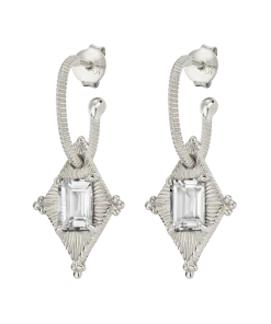 Zoe and Morgan Anastasia Silver Earrings with White Topaz 7 Zoe and Morgan Anastasia Silver Earrings with White Topaz