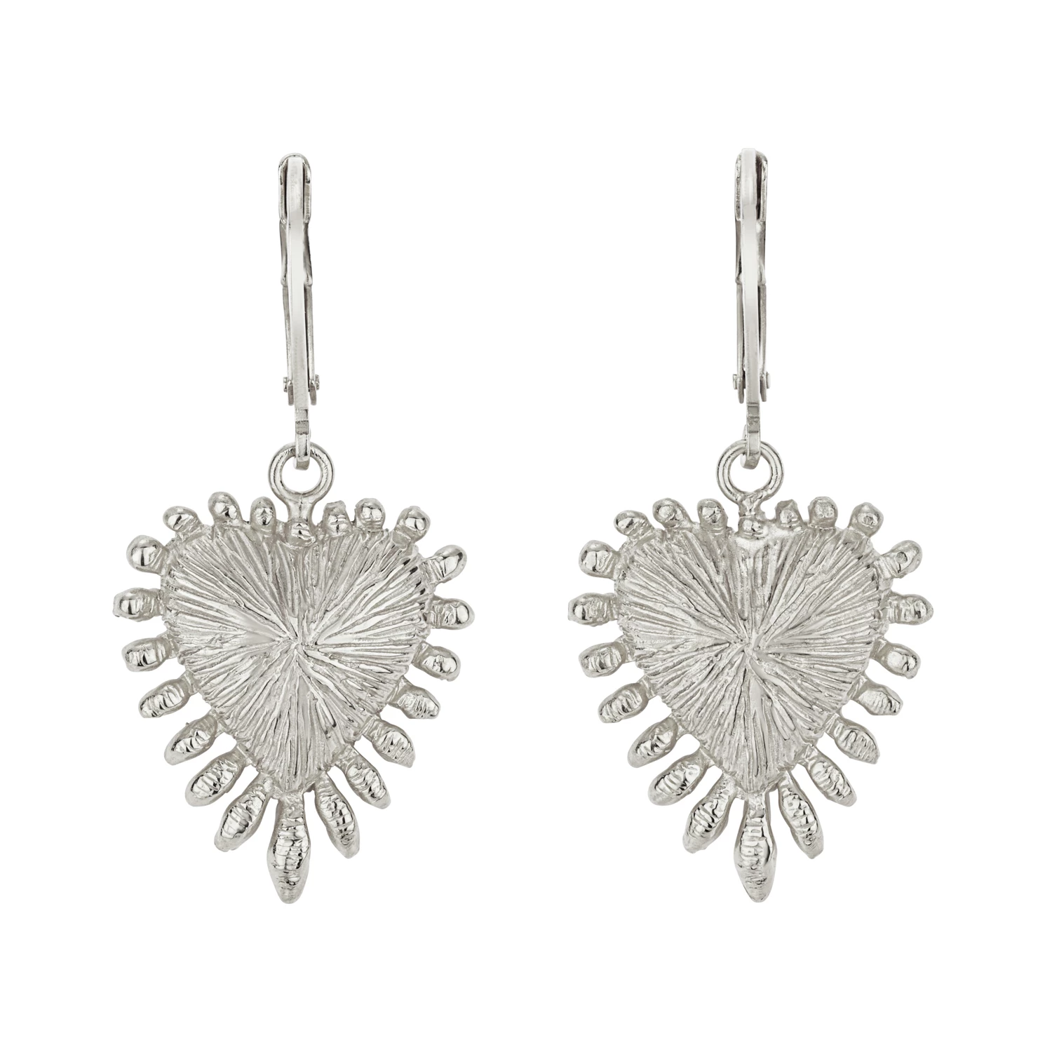 Zoe and Morgan Heart Rays Earrings Silver 3 Zoe and Morgan Heart Rays Earrings Silver