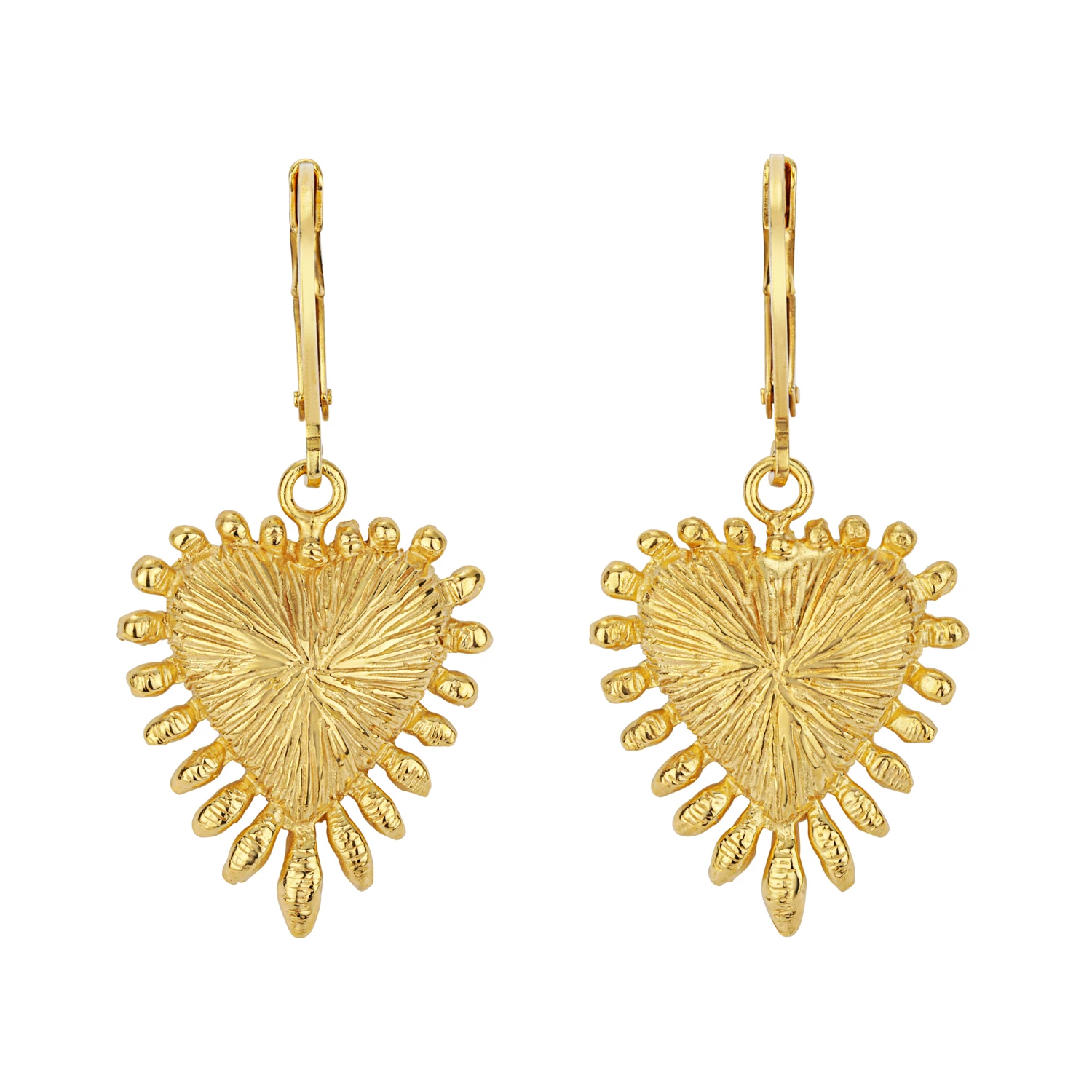 Zoe and Morgan Heart Rays Earrings Gold 3 Zoe and Morgan Heart Rays Earrings Gold
