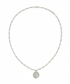 Zoe and Morgan Peace Necklace Silver with White Zircon 10 Zoe and Morgan Peace Necklace Silver with White Zircon