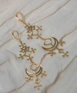 Zoe and Morgan Lunja Earrings Gold